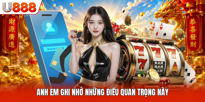 Đăng Ký U888 Anh em ghi nhớ những điều quan trọng này